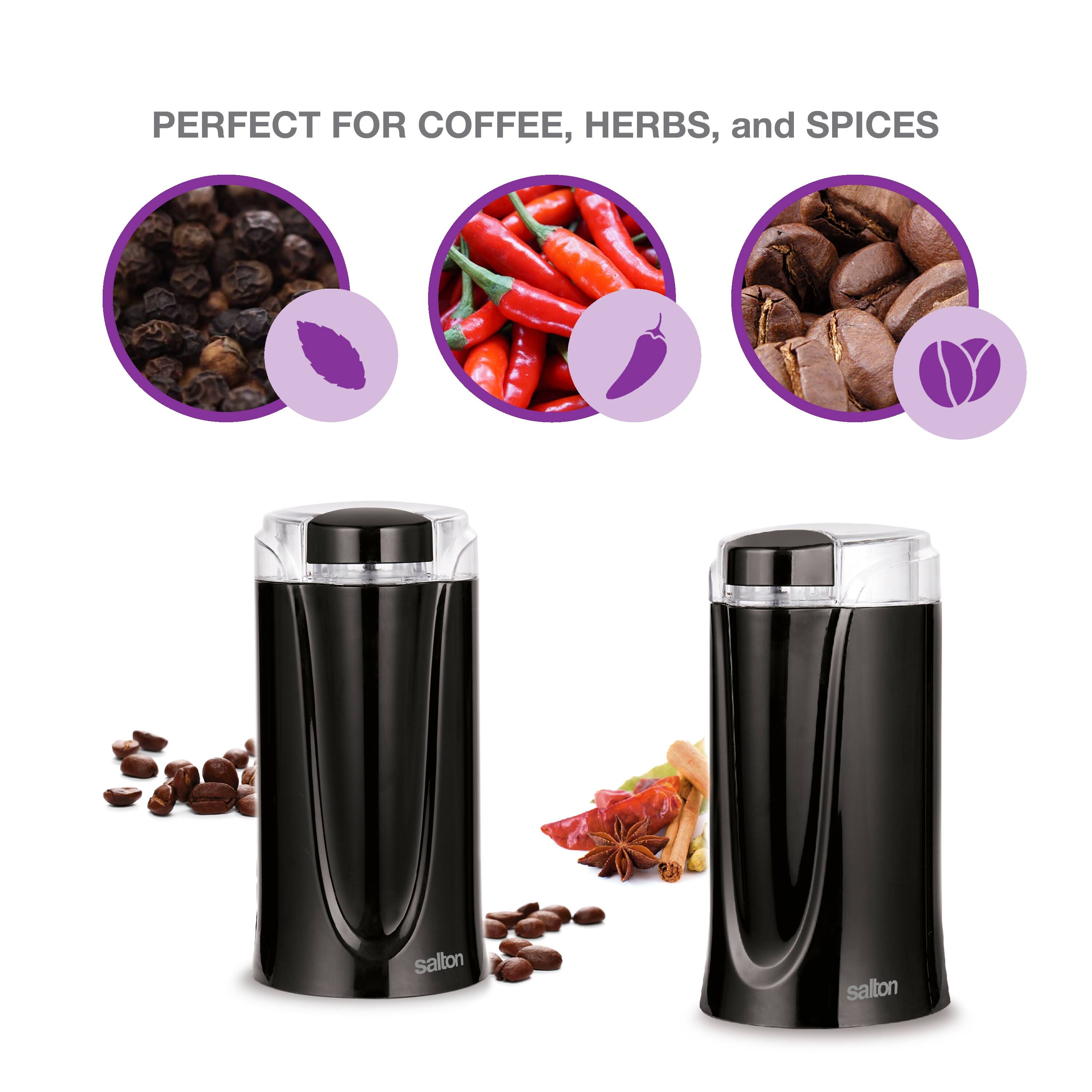 Salton Coffee, Spice & Herb Electric Grinder Black Bed Bath