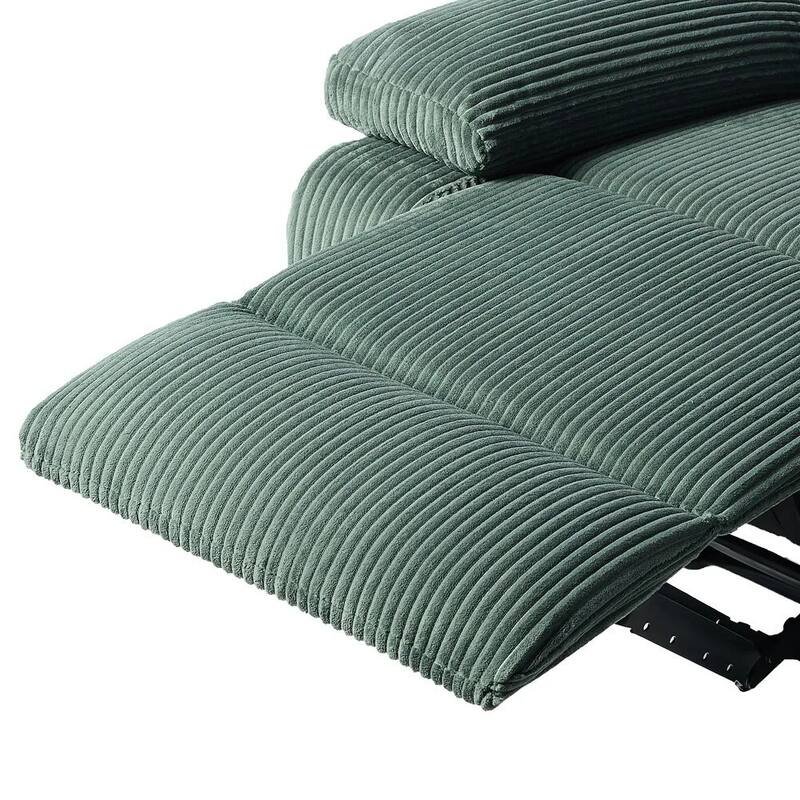 2 Piece Modern Corduroy Upholstery Push Back Manual Recliner Chair