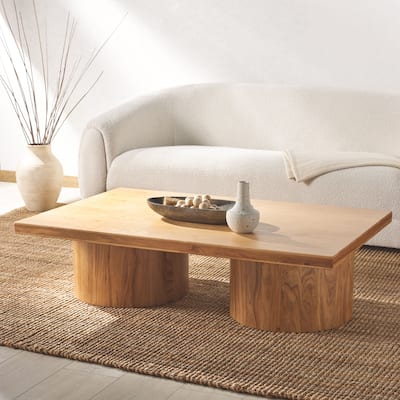 SAFAVIEH Couture Falynn Solid Wood Square Coffee Table - 55Wx34Dx15H