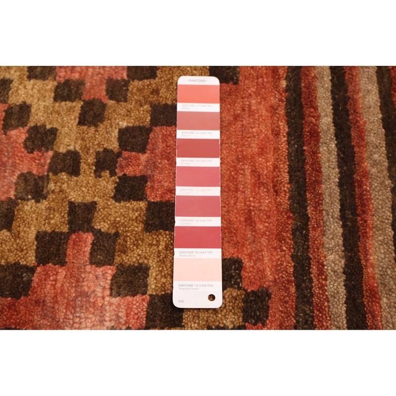 ECARPETGALLERY Hand-knotted Kathmandu Copper Wool Rug - 2'7 x 7'8