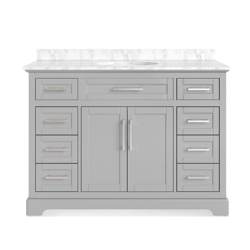 Bathroom Vanity with Marble Top and Sink