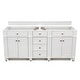 preview thumbnail 4 of 32, James Martin Vanities Bristol 72" Double Vanity, Bright White Bright White Cabinet Base Only - No Top