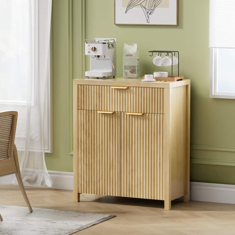 28"Sideboard Kitchen Buffet Cabinet with Drawer and Adjustable Shelf