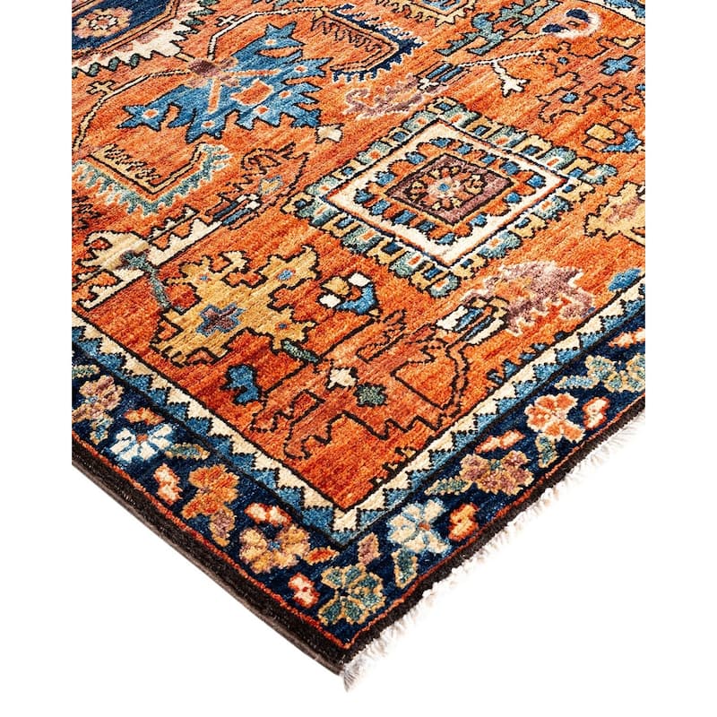 Serapi One-of-a-Kind Hand-Knotted Runner Rug - Red, 2' 7" x 9' 9" - 2' 7" x 9' 9"