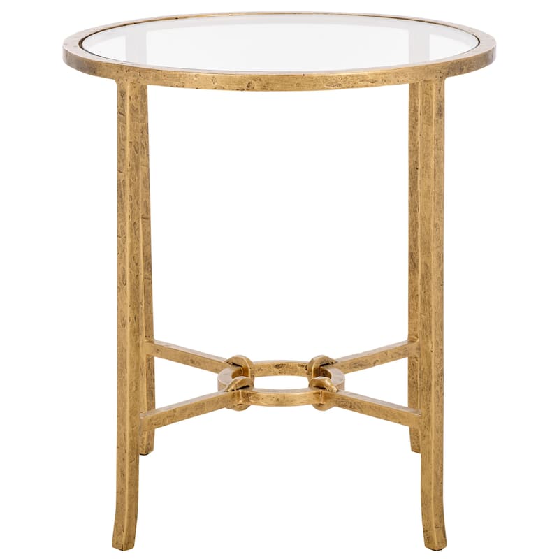 SAFAVIEH Couture Tauri Forged Metal Round Accent Table - 19"W x 19"D x 20"H