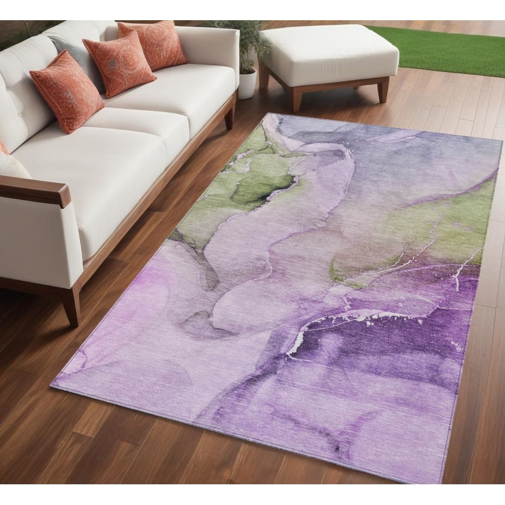 Allove Artistic Abstract Weather Resistant Timeless Fusion Outdoor Rug