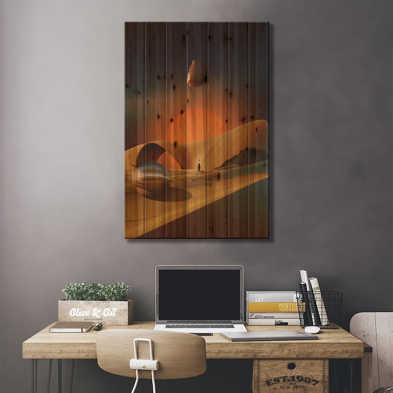 Air Print On Wood by Fran Rodriguez - Multi-Color