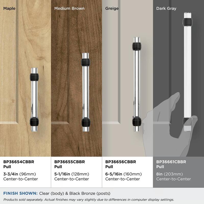 Amerock BP36661 Glacio 8" Center to Center Bar Cabinet Pull