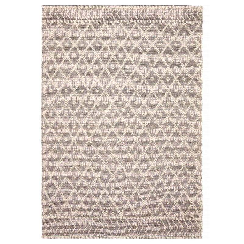 ECARPETGALLERY Braid weave Sienna Grey Wool Rug - 6'1 x 8'11 - Grey - 6'1 x 8'11
