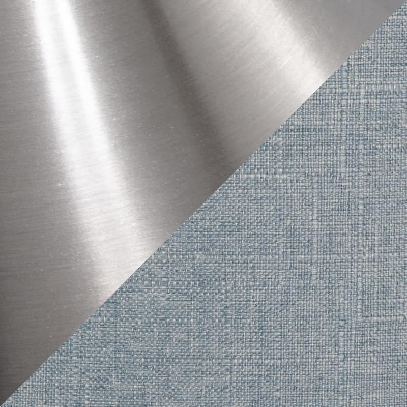 Ashland 27" Contemporary Metal Table Lamp in Brushed Nickel with Light Blue Linen Shade from Grandview Gallery by - Set of 2