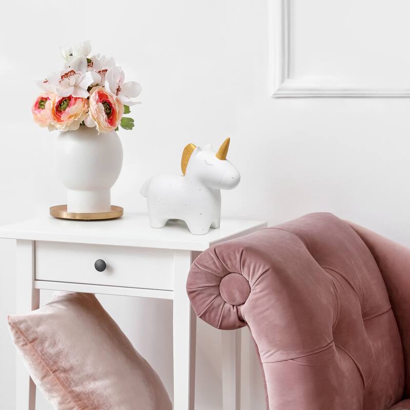 Ceramic Glowing Unicorn Table Lamp - 11.25" - White