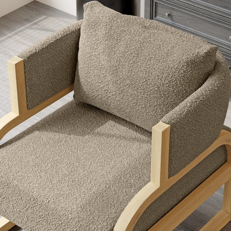 Corvus Danzig Teddy Fabric 1-Piece Accent Chair