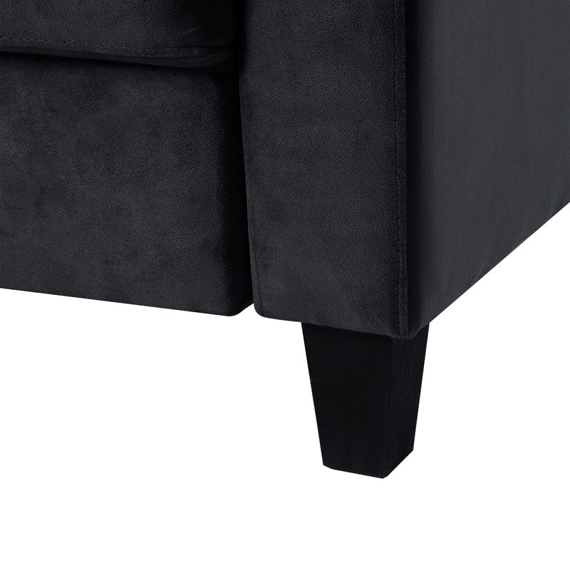Modular Velvet Couch Comfortable Sectional Sofa with Detachable Design