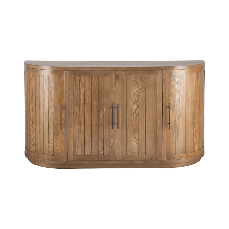 Christopher Knight Home - Elowen Modern Storage Sideboard with Four Doors and Curved Design - 57''×15.75''×32''