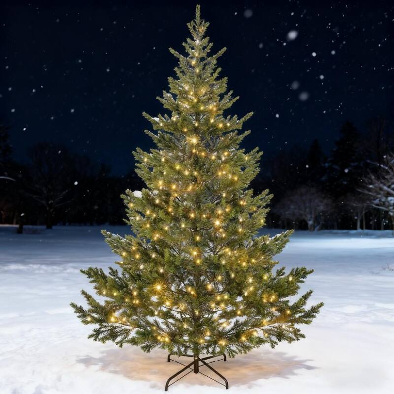 7ft Artificial Sparse Christmas Tree with Steel Stand and 4306 Tips - Green