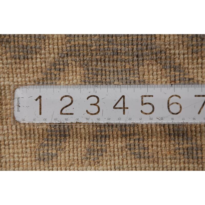 Hand Knotted Oriental 100% Wool Carpet Transitional All-Over Greys & Charcoal Oushak Area Rug - 11' 10'' X 9' 1''