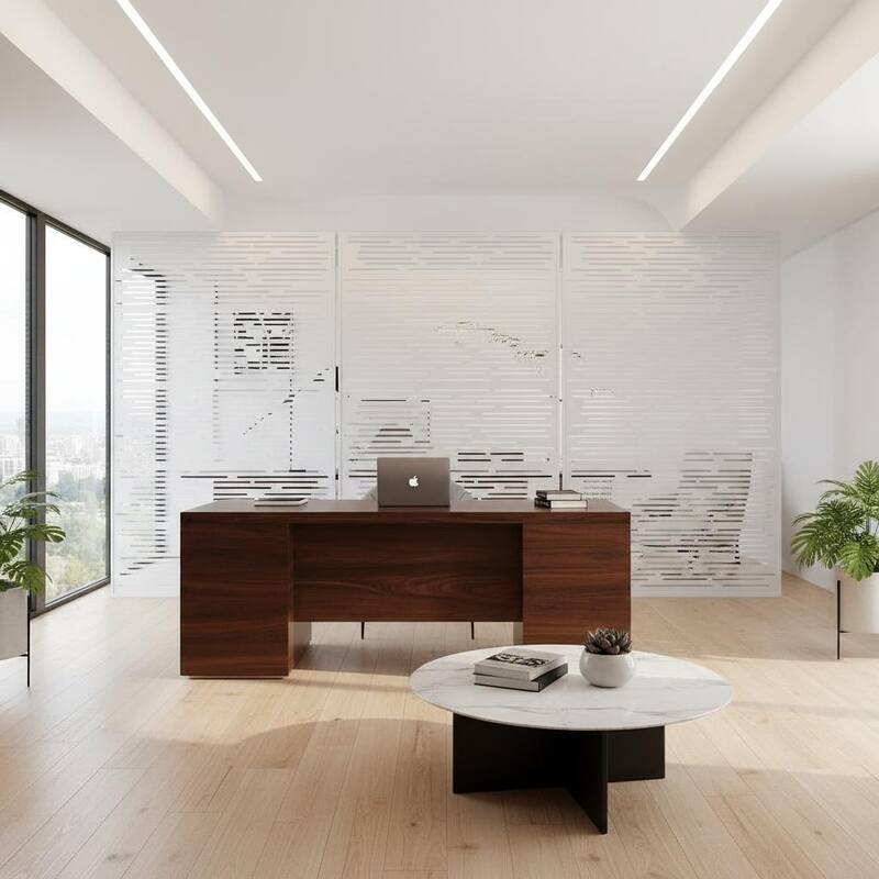 70" H Decorative Metal Garden Fences, Rust-Proof Scroll Design