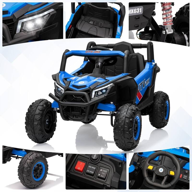 12V UTV Truck Kids Ride On Car, Switchable,Electric Vehicle with Remote
