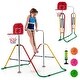 preview thumbnail 8 of 9, Kids Folding Horizontal Bar with 4 Adjustable Heights