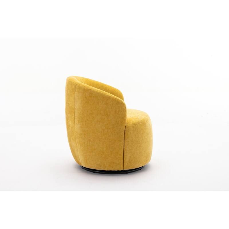 Chenille Fabric Swivel Accent Armchair Barrel Chair