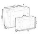 preview thumbnail 5 of 3, Wooden Vintage Luggage Trunks - Antique Carry on Suitcase Storage Box with Hinged Lids, Old-Fashioned Decorative Box - brown