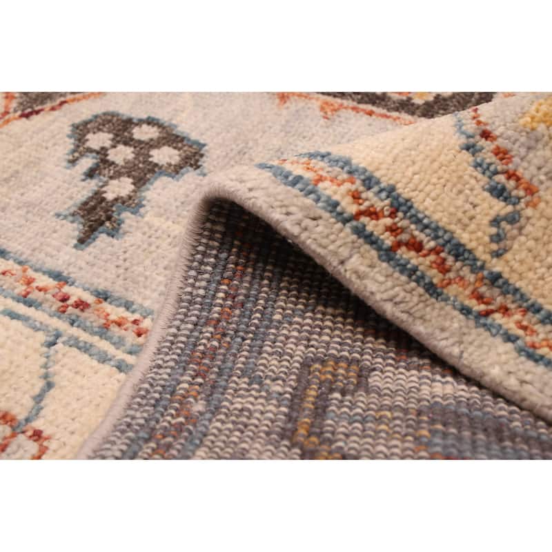 ECARPETGALLERY Hand-knotted Jules Serapi Light Grey Wool Rug - 8'0 x 9'11