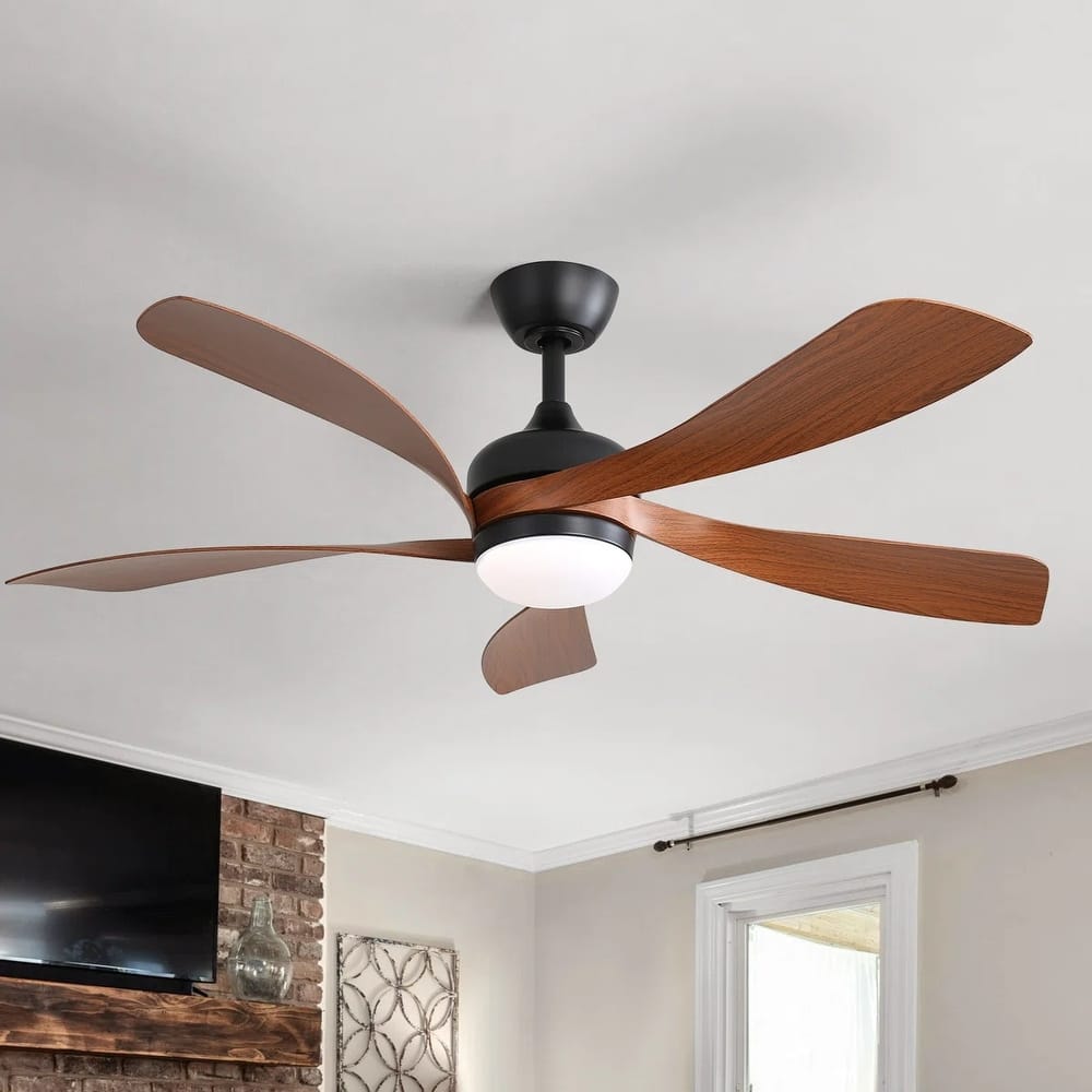 52 Inch Ceiling Fan with Light and Remote for Living Room Bedroom Dining Room Patio Farmhouse - 52 Inches