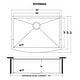 preview thumbnail 10 of 8, Ruvati 30-inch Apron-Front Farmhouse Kitchen Sink - Copper Tone Matte Bronze Stainless Steel Single Bowl - RVH9660CP - 8' x 11'