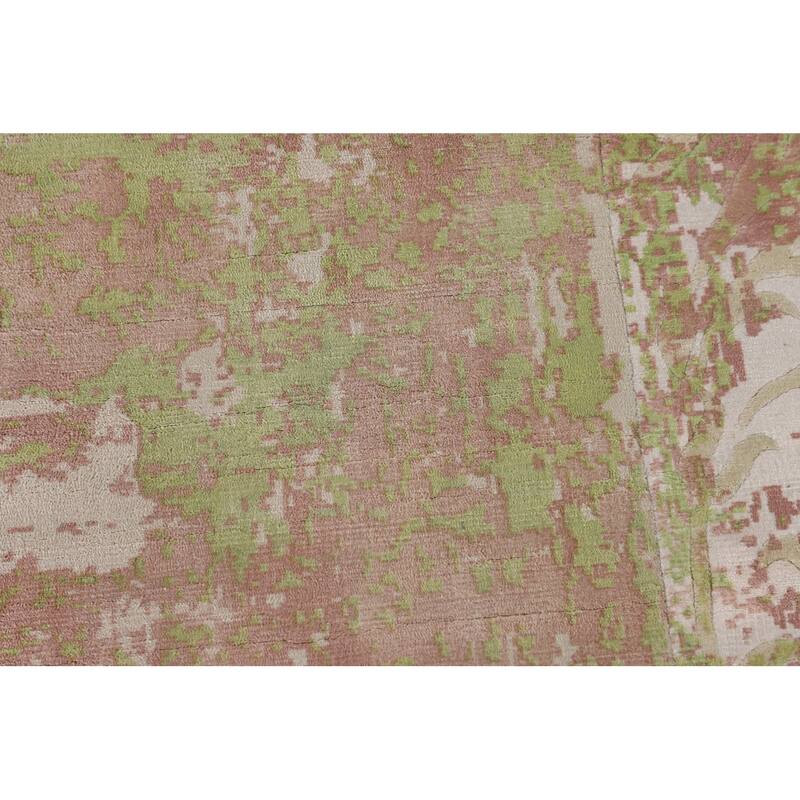 Contemporary / Abstract Area Rug Hand-Knotted Oriental Wool Carpet - 5'7" X 7'11"