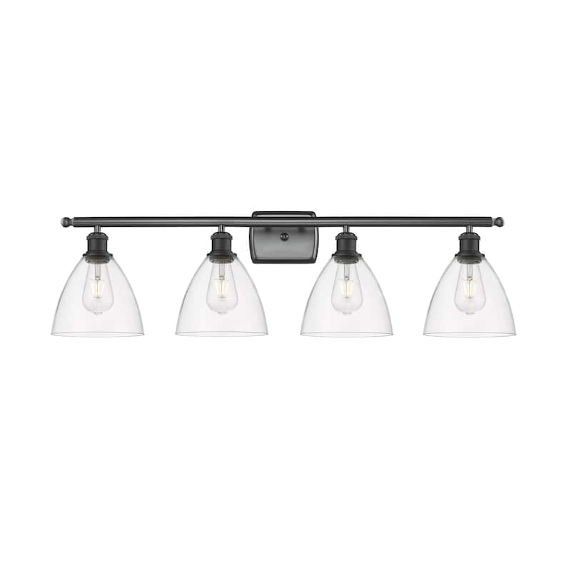 Innovations Lighting 516-4W-11-38 Bristol Vanity Bristol 4 Light 38" - Matte Black / Clear