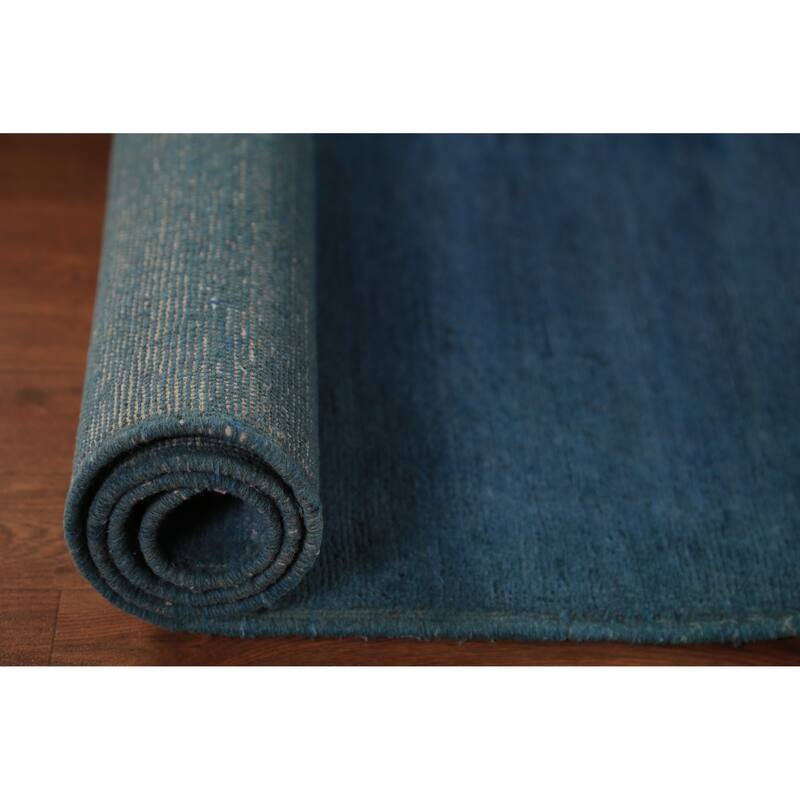 Blue Gabbeh Oriental Rug Handmade Wool Carpet - 2'10" x 4'11"
