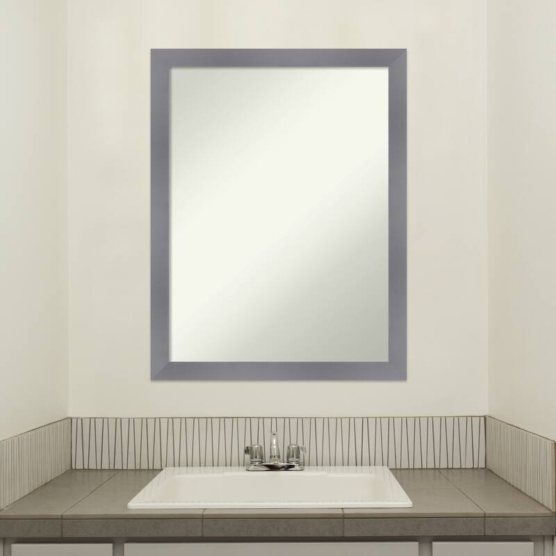 Edwin Non-Beveled Wood Framed Bathroom Vanity Wall Mirror