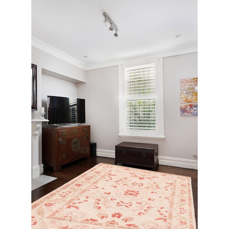 ECARPETGALLERY Hand-knotted Peshawar Finest Cream Wool Rug - 3'4 x 4'9