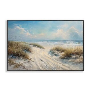 Stupell Shoreline Serenity Beach Framed Giclee Art Design By LSR ...