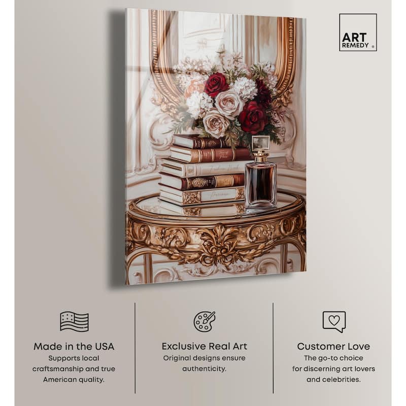 Lovely Mirror Glam Books Acrylic by Art Remedy, Ready to Hang