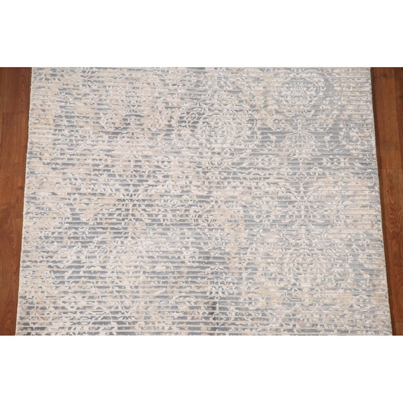 Abstract Oriental Accent Rug Handmade Wool Carpet - 3'11"x 5'8"