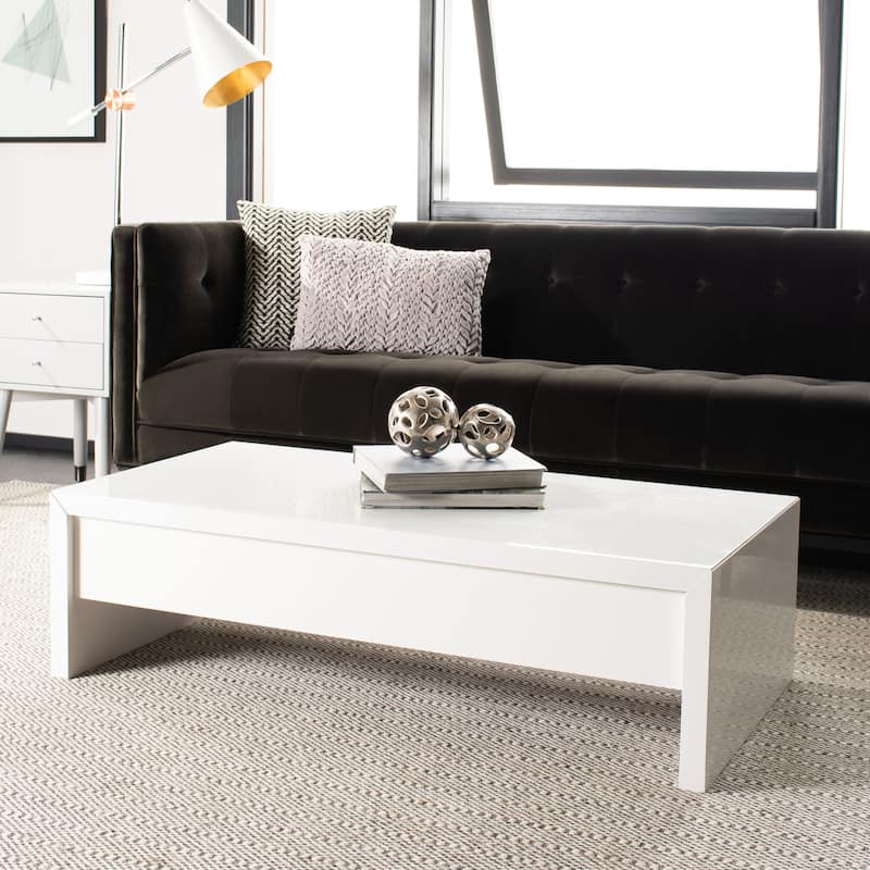 SAFAVIEH Kinsley White Lift-Top Coffee Table - 47.2" x 23.6" x 13.4"
