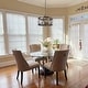 preview thumbnail 14 of 16, Modern Farmhouse 4-Light Drum Chandelier Wood Grain Lights for Dining Room - D15.5" x H76"