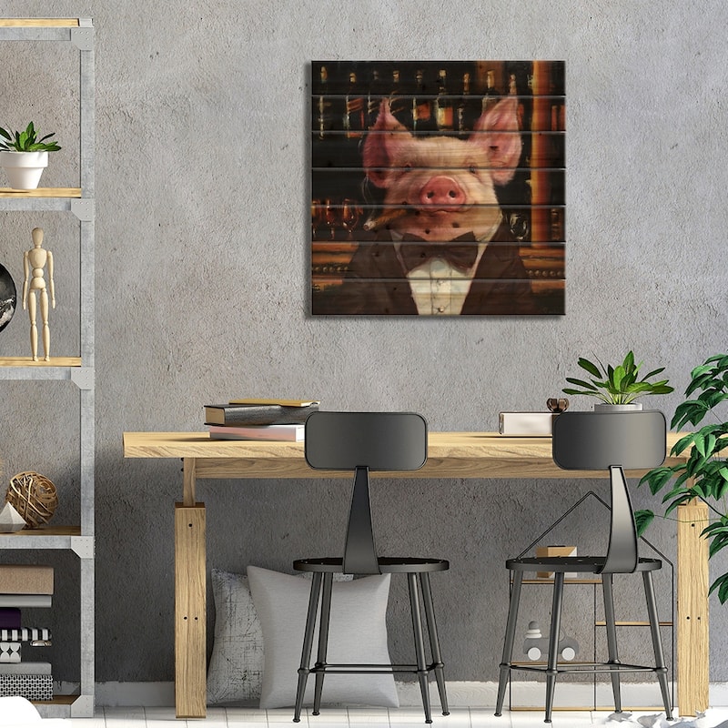High Roller Print On Wood by Lucia Heffernan - Multi-Color