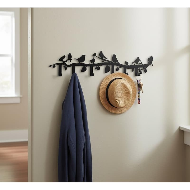 Birds Metal Wall Mounted Coat Rack