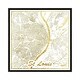 preview thumbnail 12 of 16, iCanvas "St. Louis Gold Leaf Urban Blueprint Map" by Hubert Roguski Framed Ebony - 12x12
