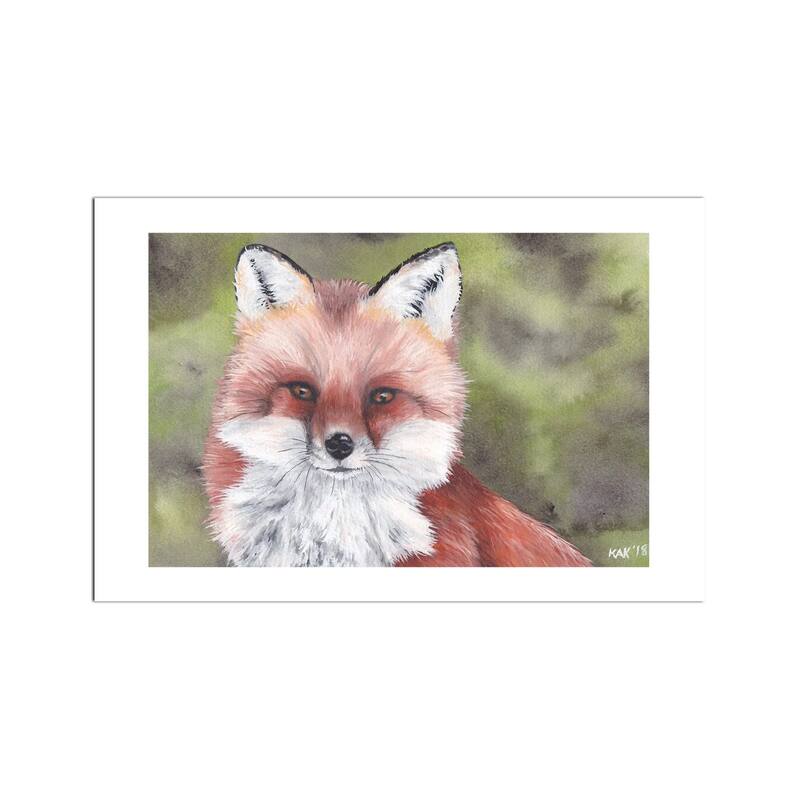 Fox Fine Art Paper Print by KAK Art & Designs - Multi