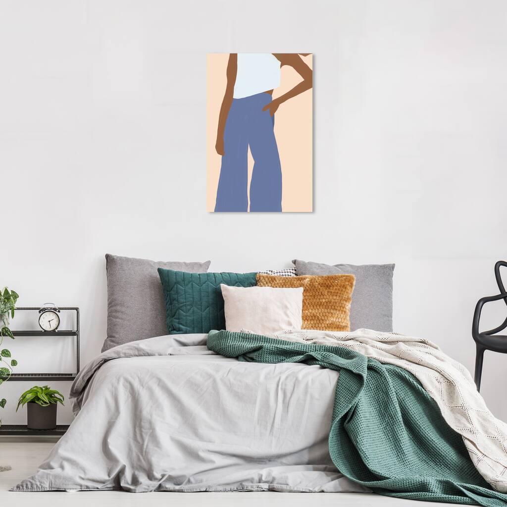 Wynwood Studio Canvas Fashion and Glam Seamstress III Blue and Modern & Contemporary Wall Art Canvas Print