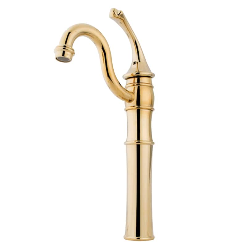 Kingston Brass Georgian Bathroom Faucet with Deck Plate and Metal - Polished Brass