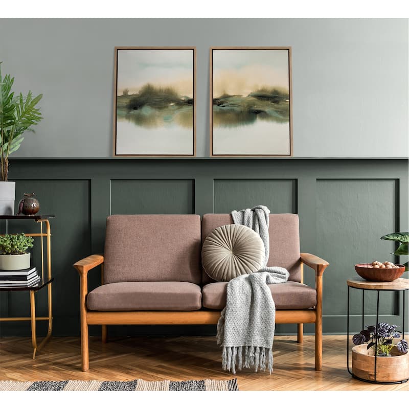 Kate and Laurel Sylvie Tranquil Framed Canvas Art Set by Amy Lighthall