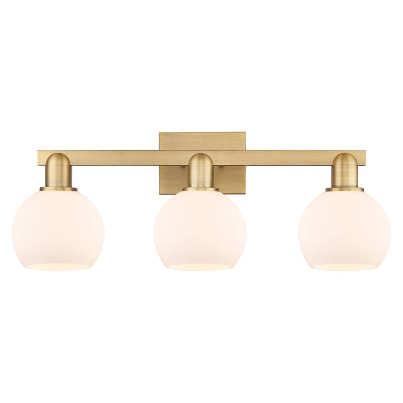 Innovations Lighting Endless Possibilities Arcadia - Athens - 3 Light 25" Bath Vanity Light - Brushed Brass/Matte White