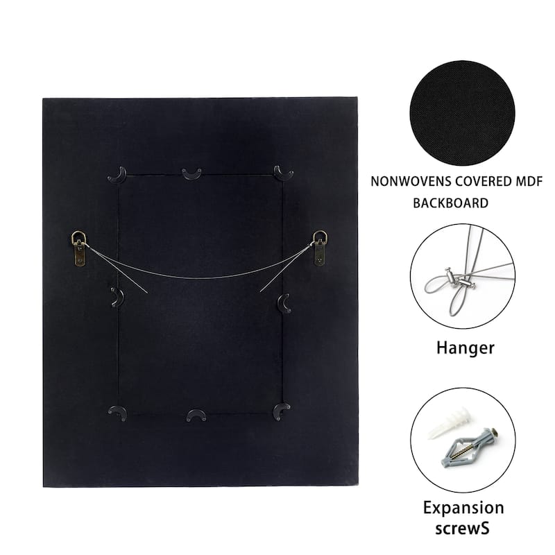 Rectangle Rivet Decorative Wall Hanging Mirror
