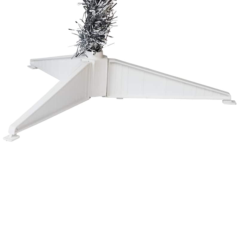 Artificial Tinsel Christmas Tree - 3' - Silver - Unlit - 3 Foot