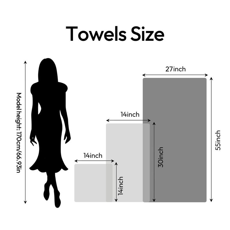 8 Piece Cotton Bath Towel Set,Highly Absorbant Towels,2 Bath Towels,2 Hand Towels and 4 Washcloths