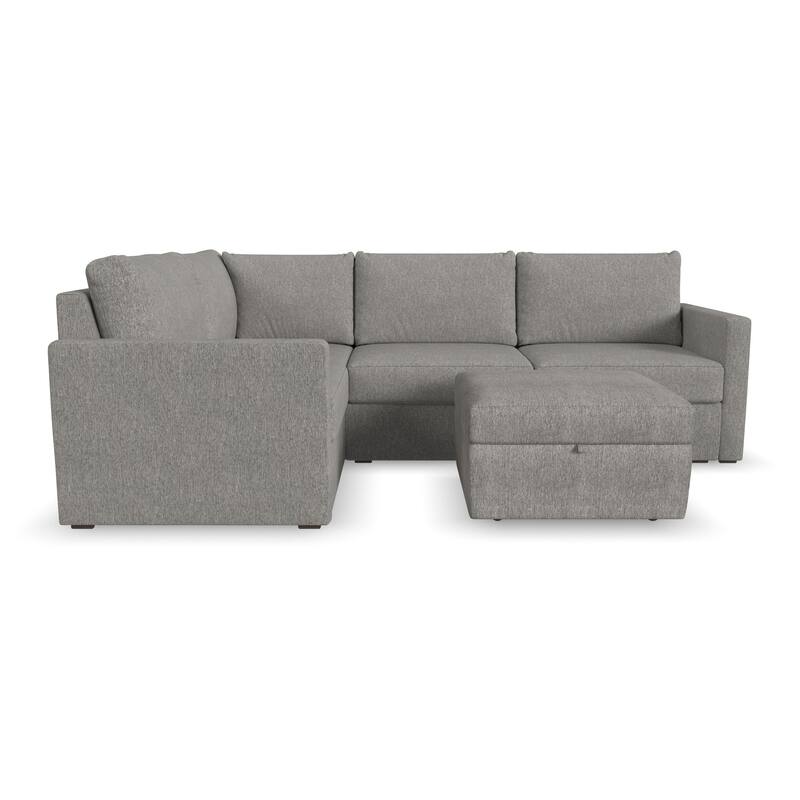 Flexsteel 4-Seat Modular Sectional with Storage Ottoman - 103" x 35" x 72"